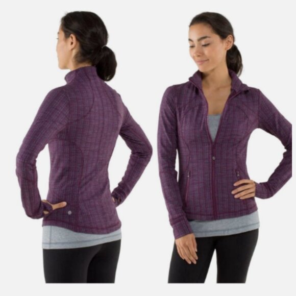 Lululemon Forme Jacket Cuffins Ziggy Wee September Plum Women’s Size 12 - Picture 1 of 7